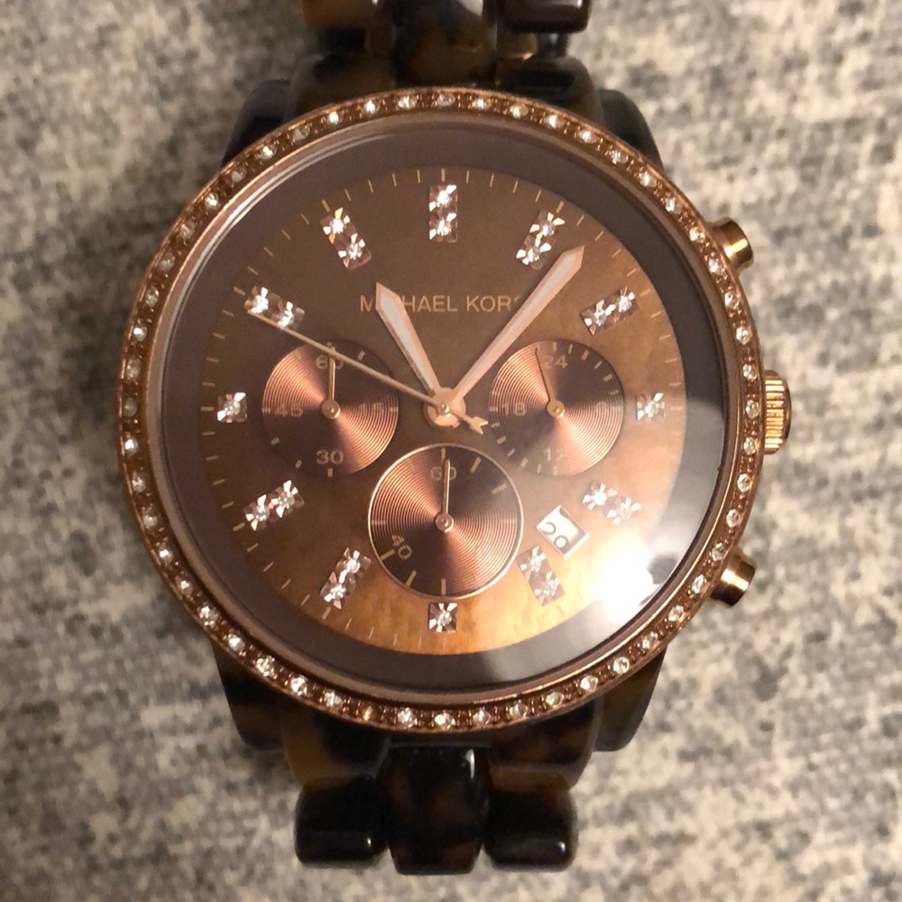 Michael Kors Tortoise shell Oversized Watch